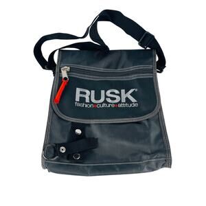 Rusk Grey/Black Cross Body Messenger Bag Black 14 x 11
